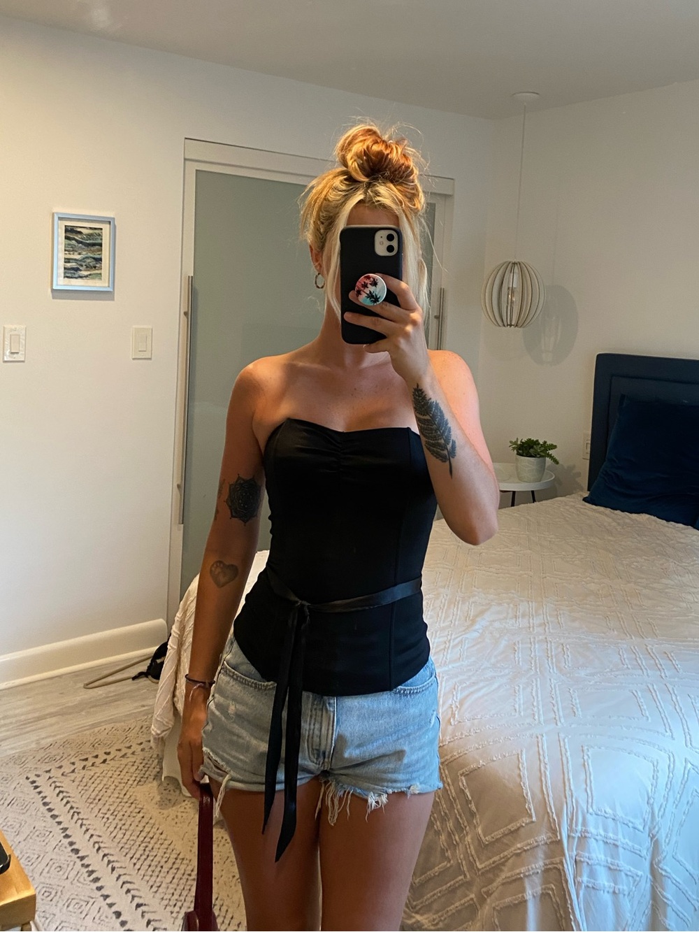 90’s Satin Bow Corset Top